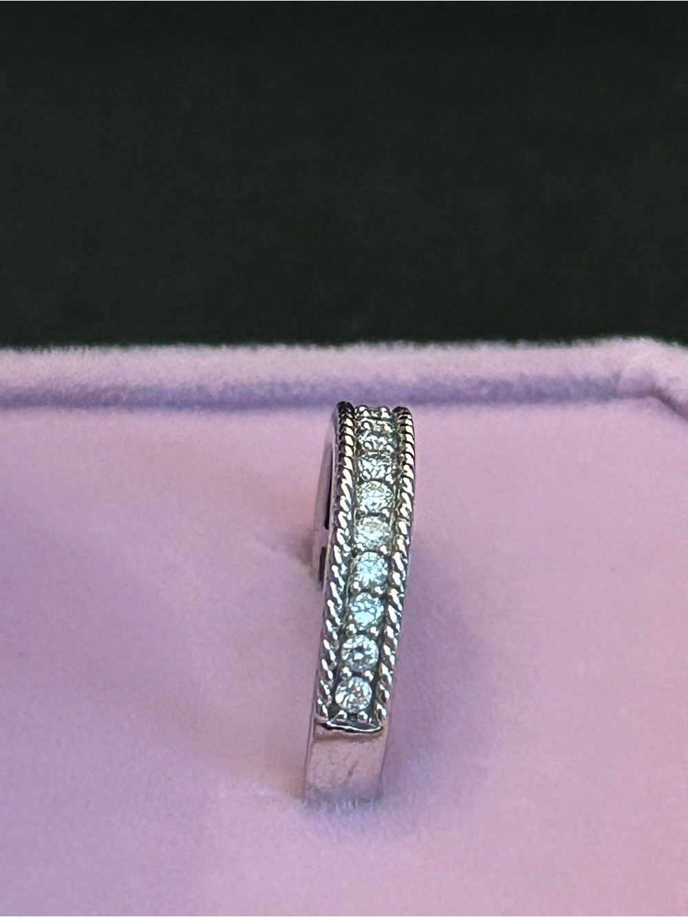 0.33CTW Lab-Grown White Diamond Band Ring Rhodium over 925 Sterling Silver Sz9 - Picture 5 of 10